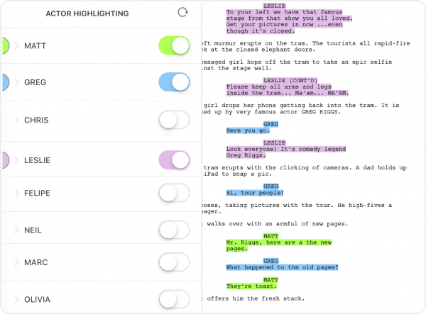 Production script