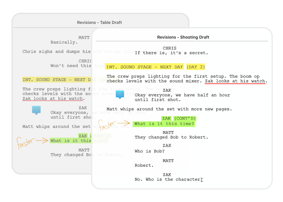 Scriptation PDF Annotation App Film TV Production Transfer Notes