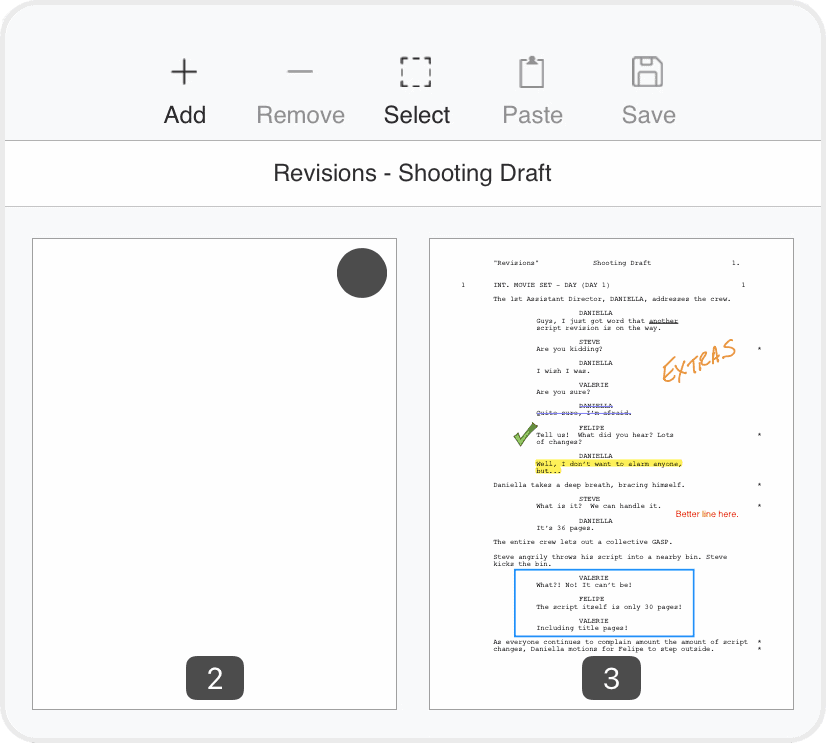 Scriptation-PDF-Paperless-Script-App-Annotation-Film-TV_Facing-Pages