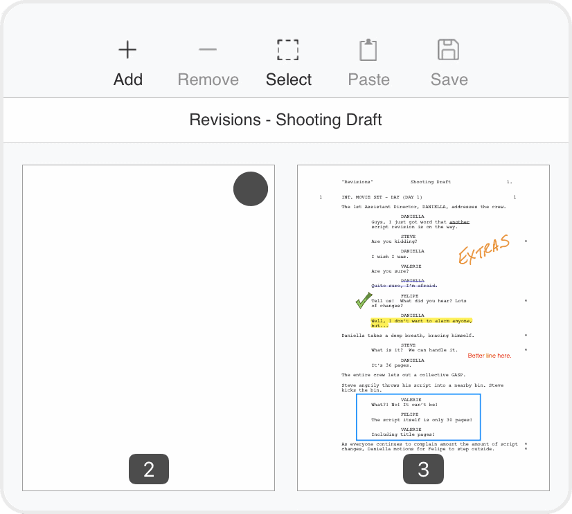 Scriptation-PDF-Paperless-Script-App-Annotation-Film-TV_Facing-Pages