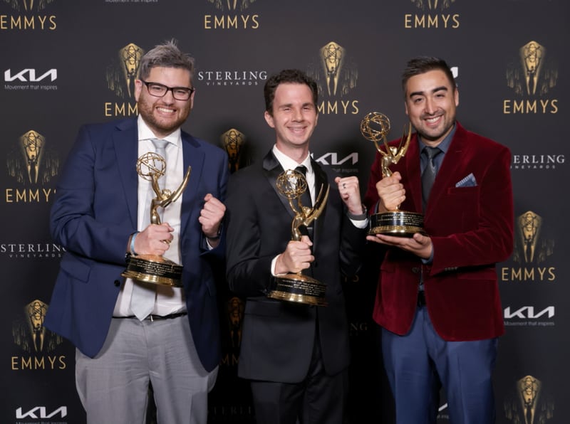 Franco Zuccar, Steve Vitolo, Felipe A. Mendez Scriptation_Emmy-Award-Engineering-73_Franco-Felipe-Steve-Vitolo