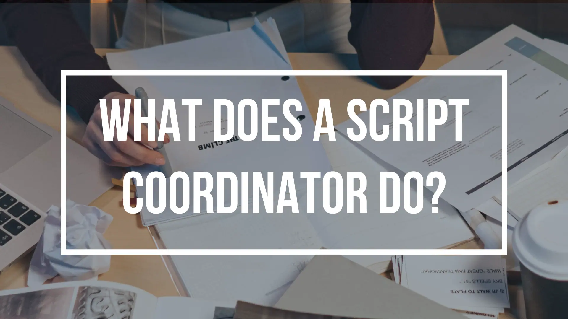 What's a Script Coordinator?