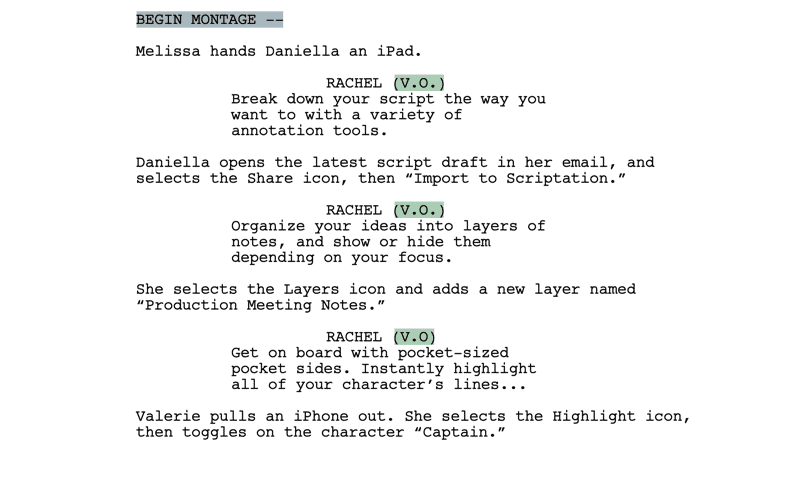 Scriptation_Script Montage Examples Scriptation_Script Montage Examples